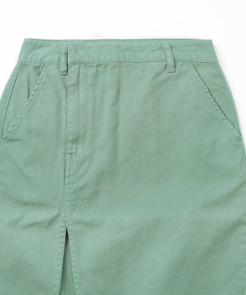 ヒス×エックスガール★コラボ★総柄デニムスカート★インディゴ★美品 X-girl（エックスガール）の「SLIT SKIRT（デニムスカート