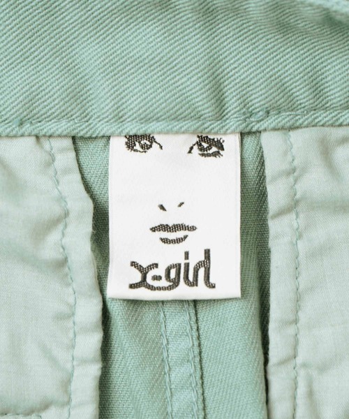 X-girl（エックスガール）の「SLIT SKIRT（デニムスカート・レディース・ライトグリーン/ベージュ/ライトインディゴブルー・XS/S/M）」の10枚目の写真
