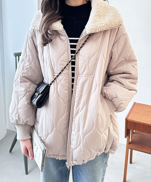 GeeRA（ジーラ）の「衿ボア波キルトブルゾン（ブルゾン・レディース・ブラック/カーキ/サンドグレー・MEDIUM）」の11枚目の写真