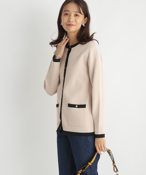 Andemiu（アンデミュウ）の「ハイショクカーディガン185919（カーディガン/ボレロ・レディース・アイボリー/グレー/ベージュ・FREE）」の8枚目の写真