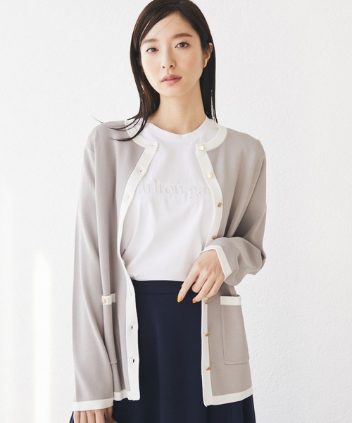 Andemiu（アンデミュウ）の「ハイショクカーディガン185919（カーディガン/ボレロ・レディース・アイボリー/グレー/ベージュ・FREE）」の22枚目の写真