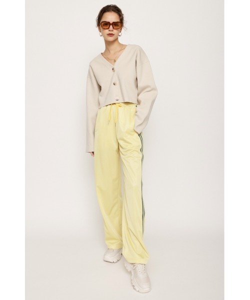 SLY(スライ)の「MILANO RIB CROP C/D ミラノリブ クロップ カーディガン ショート丈(カーディガン/ボレロ・レディース・アイボリー/ライトブルー/杢グレー/オレンジ・FREE)」の14枚目の写真