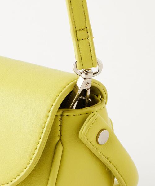 green label relaxing（グリーンレーベルリラクシング）の「ラウンド ミニ ポシェット（ショルダーバッグ・レディース・ブラック/ホワイト/ライム・FREE）」の7枚目の写真