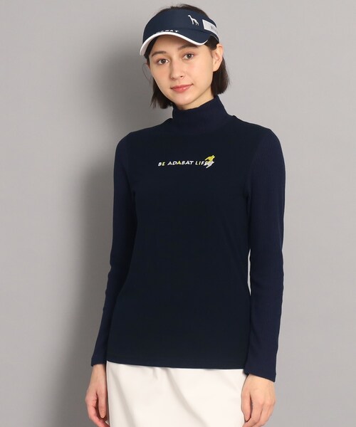 adabat(アダバット)の「異素材組み合わせ モックネックプルオーバー(Tシャツ/カットソー・レディース・グレー系/ネイビー・40/38)」の18枚目の写真
