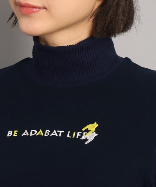 adabat(アダバット)の「異素材組み合わせ モックネックプルオーバー(Tシャツ/カットソー・レディース・グレー系/ネイビー・40/38)」の12枚目の写真