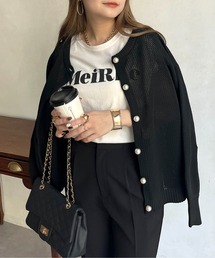 prose verse | パールボタン2WAYメッシュカーディガン(カーディガン/ボレロ)