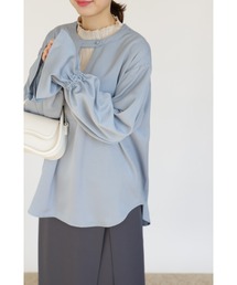 【ZOZO限定】マットサテンキャンディースリーブブラウス