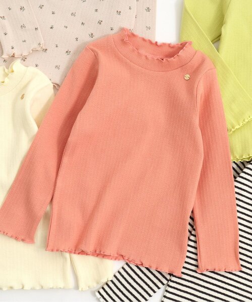 apres les cours（アプレレクール）の「メロウリブTシャツ（Tシャツ/カットソー・キッズ・アイボリー/グリーン/その他3/チャコール/サーモンピンク・100/130/80/90/120/110/140）」の4枚目の写真