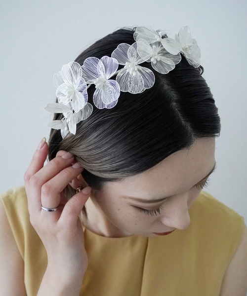 Jelly moo / ジェリームー 】 フォーマル フラワー パール ヘッド