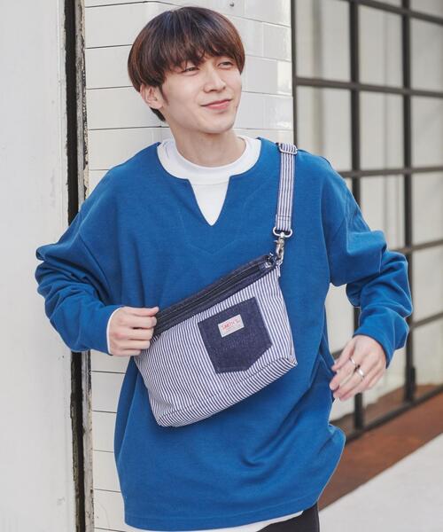 SMITH'S（スミス）の「SMITH'S（スミス）別注ワークポケット付きデニムサコッシュ（ショルダーバッグ・メンズ・ネイビー/その他1・FREE）」の3枚目の写真