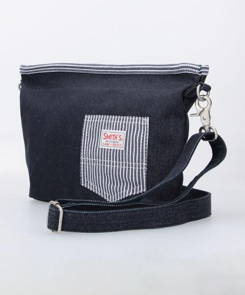 SMITH'S（スミス）の「SMITH'S（スミス）別注ワークポケット付きデニムサコッシュ（ショルダーバッグ・メンズ・ネイビー/その他1・FREE）」の7枚目の写真