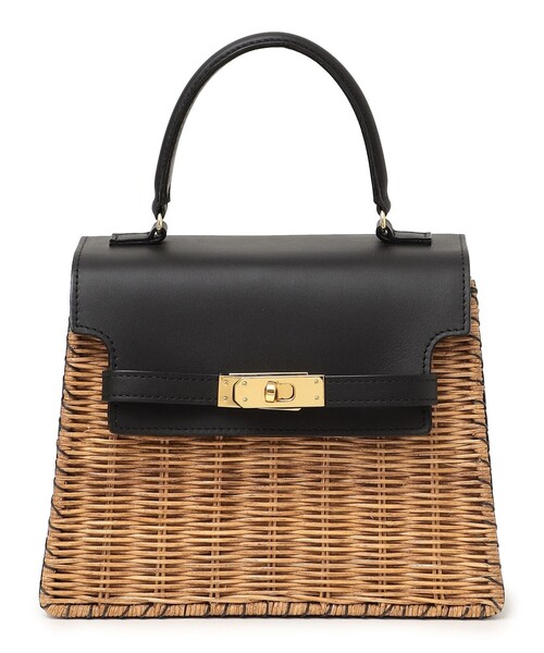 The Bagmati(ザバグマティ)の「The Bagmati: ラタン コンビ ハンドル バッグ(かごバッグ・レディース・ブラック/ブラウン・ONE SIZE)」の5枚目の写真