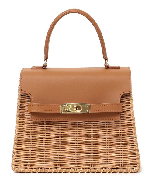 The Bagmati(ザバグマティ)の「The Bagmati: ラタン コンビ ハンドル バッグ(かごバッグ・レディース・ブラック/ブラウン・ONE SIZE)」の9枚目の写真