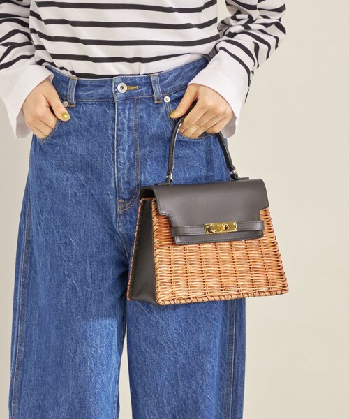 The Bagmati(ザバグマティ)の「The Bagmati: ラタン コンビ ハンドル バッグ(かごバッグ・レディース・ブラック/ブラウン・ONE SIZE)」の19枚目の写真