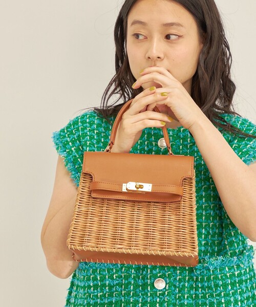 The Bagmati(ザバグマティ)の「The Bagmati: ラタン コンビ ハンドル バッグ(かごバッグ・レディース・ブラック/ブラウン・ONE SIZE)」の17枚目の写真