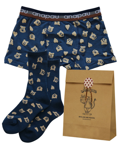 anapau（アナパウ）の「<anapau/アナパウ>ボクサーパンツ 靴下セット（ボクサーパンツ・メンズ・ピンク/マスタード/イエロー/ブラック/テラコッタ/ライトベージュ/ネイビー/チョコ/ライトブルー/ブラウン・L/M）」の8枚目の写真