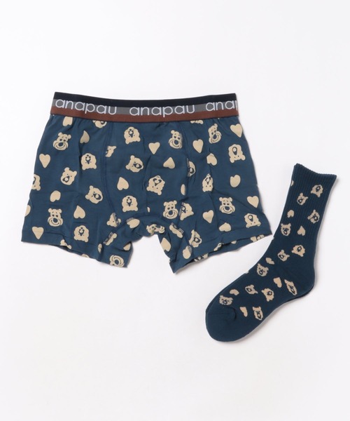 anapau（アナパウ）の「<anapau/アナパウ>ボクサーパンツ 靴下セット（ボクサーパンツ・メンズ・ピンク/マスタード/イエロー/ブラック/テラコッタ/ライトベージュ/ネイビー/チョコ/ライトブルー/ブラウン・L/M）」の12枚目の写真