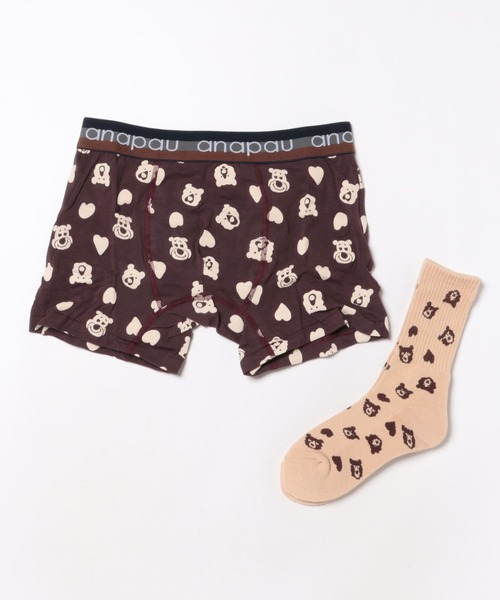 anapau（アナパウ）の「<anapau/アナパウ>ボクサーパンツ 靴下セット（ボクサーパンツ・メンズ・ピンク/マスタード/イエロー/ブラック/テラコッタ/ライトベージュ/ネイビー/チョコ/ライトブルー/ブラウン・L/M）」の14枚目の写真