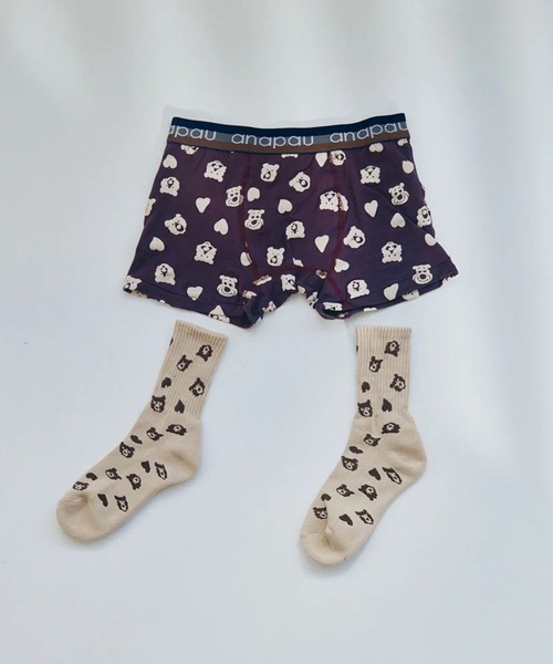 anapau（アナパウ）の「<anapau/アナパウ>ボクサーパンツ 靴下セット（ボクサーパンツ・メンズ・ピンク/マスタード/イエロー/ブラック/テラコッタ/ライトベージュ/ネイビー/チョコ/ライトブルー/ブラウン・L/M）」の18枚目の写真
