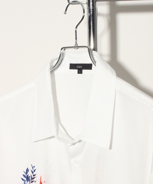 Art re A select(アトリエセレクト)の「Flower Print Oversized Regular Collar Shirt/フラワープリント ビックシルエット レギュラーカラーとろみシャツ(シャツ/ブラウス・メンズ・ブラック系その他/ブラック系その他2/ホワイト系その他/ホワイト系その他2・L/M)」の10枚目の写真