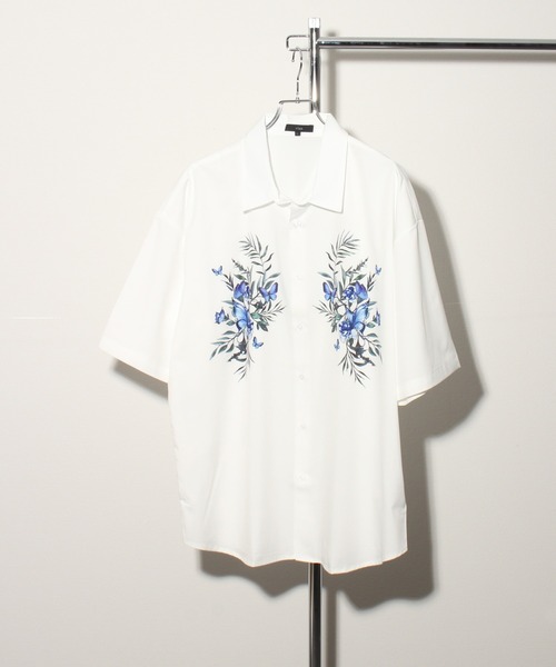 Art re A select(アトリエセレクト)の「Flower Print Oversized Regular Collar Shirt/フラワープリント ビックシルエット レギュラーカラーとろみシャツ(シャツ/ブラウス・メンズ・ブラック系その他/ブラック系その他2/ホワイト系その他/ホワイト系その他2・L/M)」の13枚目の写真