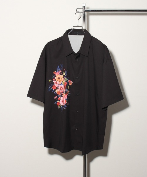 Art re A select(アトリエセレクト)の「Flower Print Oversized Regular Collar Shirt/フラワープリント ビックシルエット レギュラーカラーとろみシャツ(シャツ/ブラウス・メンズ・ブラック系その他/ブラック系その他2/ホワイト系その他/ホワイト系その他2・L/M)」の14枚目の写真