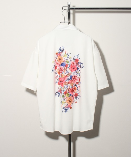 Art re A select(アトリエセレクト)の「Flower Print Oversized Regular Collar Shirt/フラワープリント ビックシルエット レギュラーカラーとろみシャツ(シャツ/ブラウス・メンズ・ブラック系その他/ブラック系その他2/ホワイト系その他/ホワイト系その他2・L/M)」の15枚目の写真