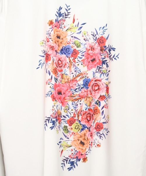 Art re A select(アトリエセレクト)の「Flower Print Oversized Regular Collar Shirt/フラワープリント ビックシルエット レギュラーカラーとろみシャツ(シャツ/ブラウス・メンズ・ブラック系その他/ブラック系その他2/ホワイト系その他/ホワイト系その他2・L/M)」の8枚目の写真