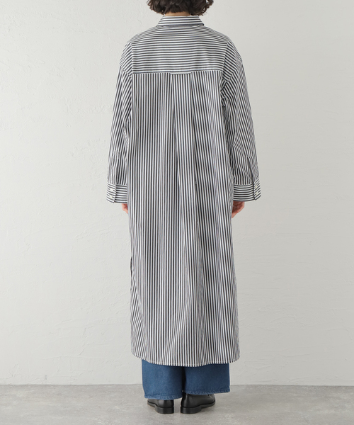 JOURNAL STANDARD（ジャーナルスタンダード）の「コットンブロードストライプシャツワンピース（シャツワンピース・レディース・ブラック/ブルー・FREE）」の18枚目の写真
