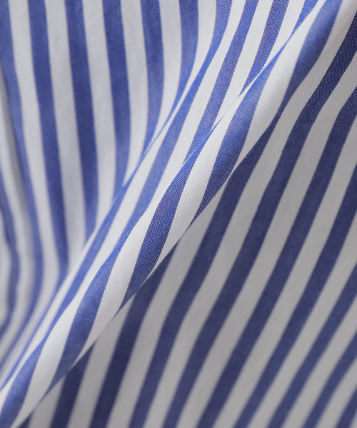 JOURNAL STANDARD（ジャーナルスタンダード）の「コットンブロードストライプシャツワンピース（シャツワンピース・レディース・ブラック/ブルー・FREE）」の5枚目の写真