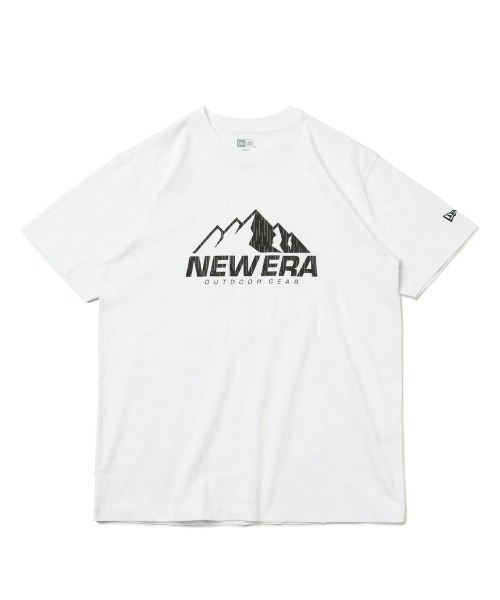 NEW ERA(ニューエラ)の「NEW ERA/ニューエラ マウンテンロゴ プリントTシャツ/クルーネックTシャツ/USコットン OD SS TEE USCTN NEOG RAIN CAMO/13516316/13516317(Tシャツ/カットソー・メンズ・ブラック/ホワイト・M/L/XXL/XL)」の2枚目の写真