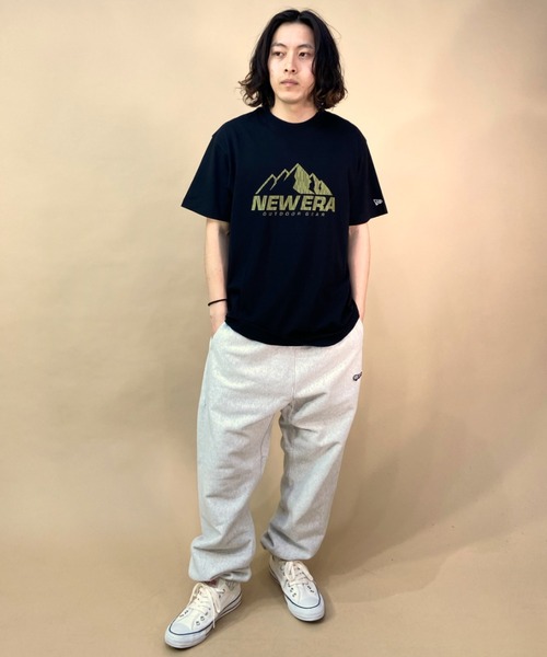 NEW ERA(ニューエラ)の「NEW ERA/ニューエラ マウンテンロゴ プリントTシャツ/クルーネックTシャツ/USコットン OD SS TEE USCTN NEOG RAIN CAMO/13516316/13516317(Tシャツ/カットソー・メンズ・ブラック/ホワイト・M/L/XXL/XL)」の12枚目の写真