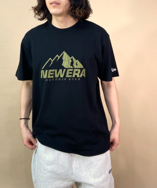NEW ERA(ニューエラ)の「NEW ERA/ニューエラ マウンテンロゴ プリントTシャツ/クルーネックTシャツ/USコットン OD SS TEE USCTN NEOG RAIN CAMO/13516316/13516317(Tシャツ/カットソー・メンズ・ブラック/ホワイト・M/L/XXL/XL)」の11枚目の写真