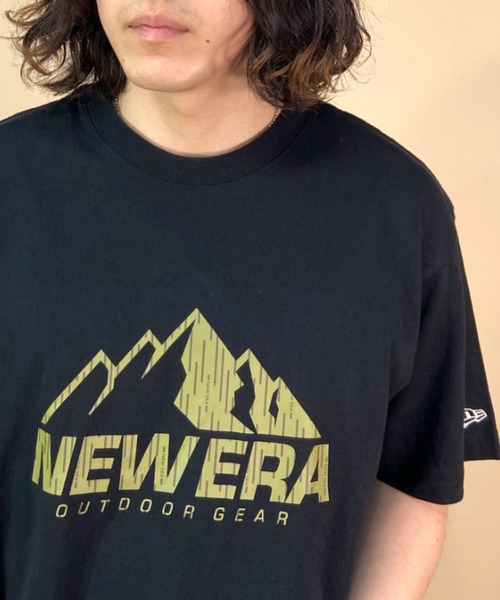 NEW ERA(ニューエラ)の「NEW ERA/ニューエラ マウンテンロゴ プリントTシャツ/クルーネックTシャツ/USコットン OD SS TEE USCTN NEOG RAIN CAMO/13516316/13516317(Tシャツ/カットソー・メンズ・ブラック/ホワイト・M/L/XXL/XL)」の13枚目の写真