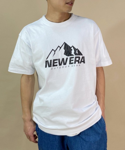 NEW ERA(ニューエラ)の「NEW ERA/ニューエラ マウンテンロゴ プリントTシャツ/クルーネックTシャツ/USコットン OD SS TEE USCTN NEOG RAIN CAMO/13516316/13516317(Tシャツ/カットソー・メンズ・ブラック/ホワイト・M/L/XXL/XL)」の8枚目の写真