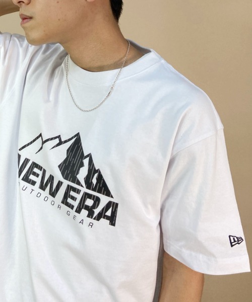 NEW ERA(ニューエラ)の「NEW ERA/ニューエラ マウンテンロゴ プリントTシャツ/クルーネックTシャツ/USコットン OD SS TEE USCTN NEOG RAIN CAMO/13516316/13516317(Tシャツ/カットソー・メンズ・ブラック/ホワイト・M/L/XXL/XL)」の10枚目の写真
