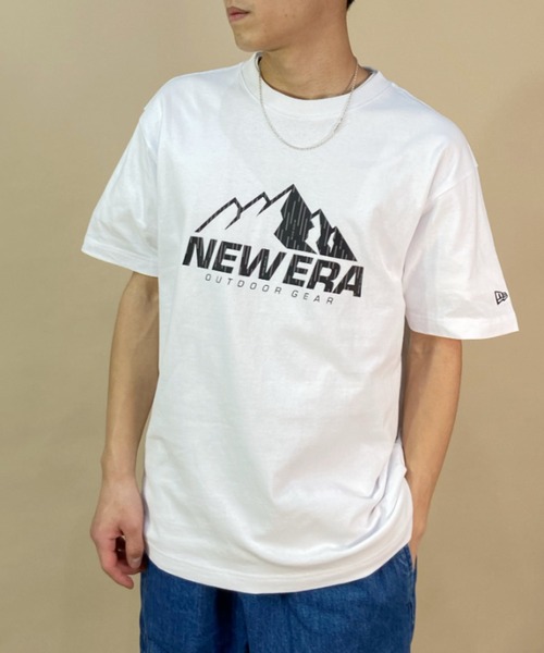 NEW ERA(ニューエラ)の「NEW ERA/ニューエラ マウンテンロゴ プリントTシャツ/クルーネックTシャツ/USコットン OD SS TEE USCTN NEOG RAIN CAMO/13516316/13516317(Tシャツ/カットソー・メンズ・ブラック/ホワイト・M/L/XXL/XL)」の15枚目の写真