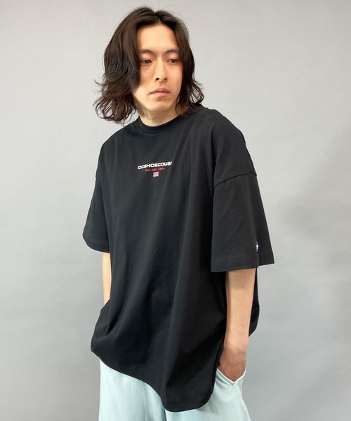 DC(ディーシー)の「DC/ディーシー オーバーサイズTシャツ ワンポイント/ビックシルエット ドロップショルダー ブランドロゴ クルーネックTシャツ/ATHLETICS SS DST231043(Tシャツ/カットソー・メンズ・ブラック/ホワイト/グリーン・L/2XL/XL/M)」の22枚目の写真
