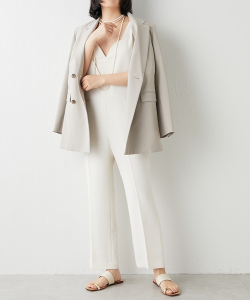 Whim Gazette（ウィムガゼット）の「ダブルフェイスサロペット（サロペット/オーバーオール・レディース・オフホワイト/ブラック・FREE）」の21枚目の写真