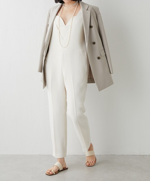 Whim Gazette（ウィムガゼット）の「ダブルフェイスサロペット（サロペット/オーバーオール・レディース・オフホワイト/ブラック・FREE）」の14枚目の写真