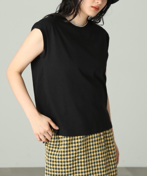 FREE'S MART（フリーズマート）の「◆USAコットンフレンチスリーブＴシャツ（Tシャツ/カットソー・レディース・ピンク/ホワイト/ブラック/グリーン・FREE）」の12枚目の写真