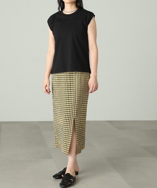 FREE'S MART（フリーズマート）の「◆USAコットンフレンチスリーブＴシャツ（Tシャツ/カットソー・レディース・ピンク/ホワイト/ブラック/グリーン・FREE）」の6枚目の写真