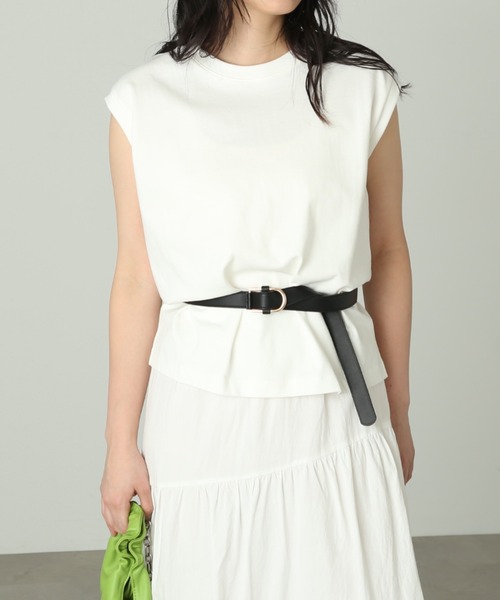 FREE'S MART（フリーズマート）の「◆USAコットンフレンチスリーブＴシャツ（Tシャツ/カットソー・レディース・ピンク/ホワイト/ブラック/グリーン・FREE）」の16枚目の写真