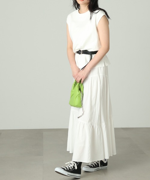 FREE'S MART（フリーズマート）の「◆USAコットンフレンチスリーブＴシャツ（Tシャツ/カットソー・レディース・ピンク/ホワイト/ブラック/グリーン・FREE）」の7枚目の写真