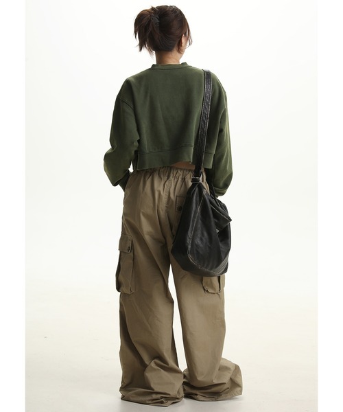 MASONPRINCE（メイソンプリンス）の「ショート丈 ロゴ刺繍スウェット WY6194【MASONPRINCE】（スウェット・メンズ・カーキ/ブラック・S/L/M）」の12枚目の写真