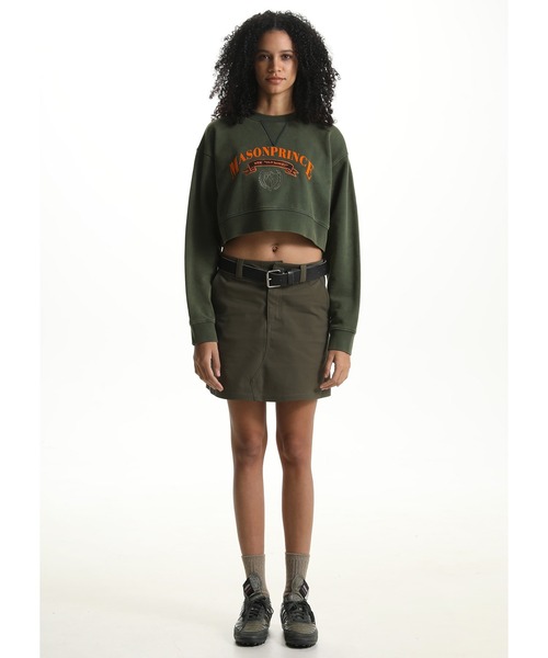 MASONPRINCE（メイソンプリンス）の「ショート丈 ロゴ刺繍スウェット WY6194【MASONPRINCE】（スウェット・メンズ・カーキ/ブラック・S/L/M）」の11枚目の写真