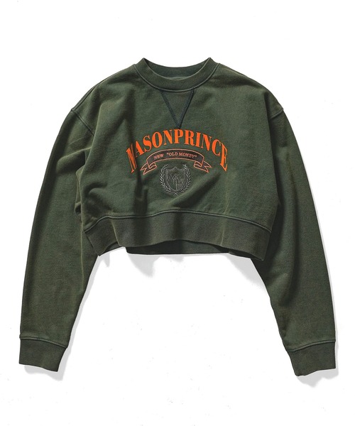 MASONPRINCE（メイソンプリンス）の「ショート丈 ロゴ刺繍スウェット WY6194【MASONPRINCE】（スウェット・メンズ・カーキ/ブラック・S/L/M）」の16枚目の写真