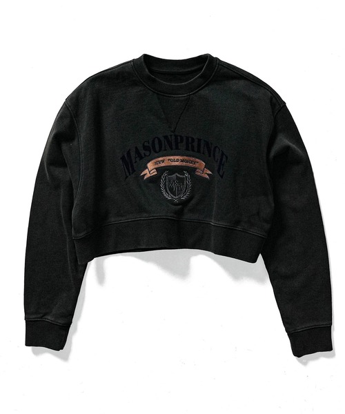 MASONPRINCE（メイソンプリンス）の「ショート丈 ロゴ刺繍スウェット WY6194【MASONPRINCE】（スウェット・メンズ・カーキ/ブラック・S/L/M）」の8枚目の写真