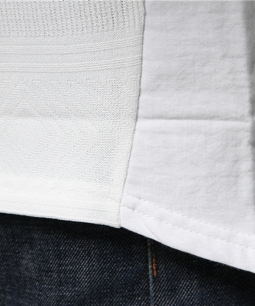 WHO'S WHO gallery（フーズフーギャラリー）の「【EXCHANGEZ】2ジャガードニット（Tシャツ/カットソー・メンズ・ホワイト/ネイビー・FREE）」の9枚目の写真