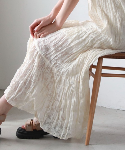 archives（アルシーヴ）の「シアージャガードワッシャーノースリワンピース（ワンピース・レディース・ブルー/グリーン/アイボリー/ブラック・MEDIUM）」の15枚目の写真